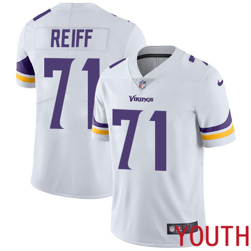 Minnesota Vikings #71 Limited Riley Reiff White Nike NFL Road Youth Jersey Vapor Untouchable